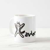 Tasse - Katzenbrief X mit Name (Vorderseite Links)