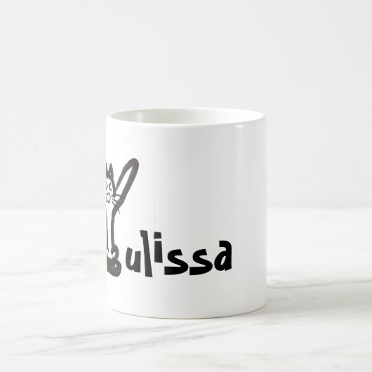 Tasse - Katzenbrief Y mit Name (Mittel)