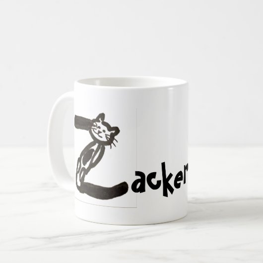 Tasse: Katzenbrief Z mit Name Kaffeetasse (Vorderseite Links)