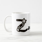 Tasse: Katzenbrief Z mit Name Kaffeetasse (Links)