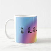 Tasse - Katzenbriefe und Regenbogen (Links)