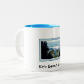 Tasse-Kauais Ke'e Strand Zweifarbige Tasse (Vorderseite Links)