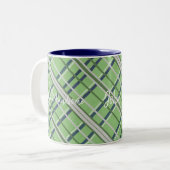 Tasse Keep it Handsome Green Blue Kariert (Vorderseite Links)