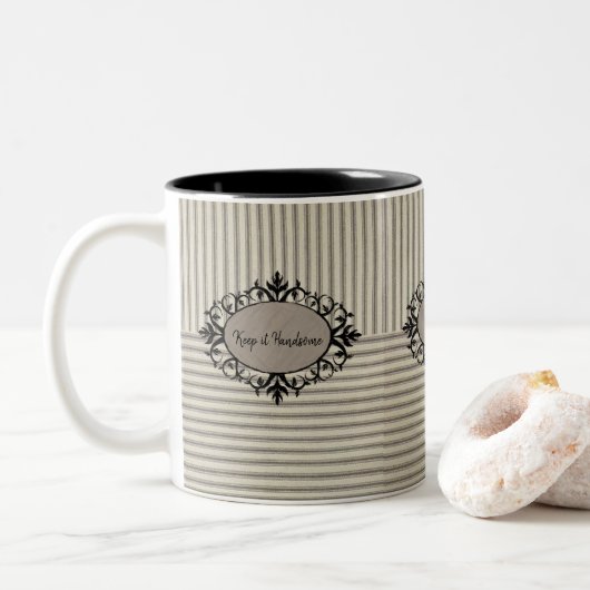 Tasse Keep it Handsome Streifen (Mit Donut)