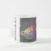 Tasse, keltischer Knoten, Irland, bunt Mattglastasse (Vorderseite Links)