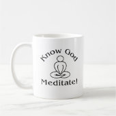 Tasse - kennen Sie Gott, meditieren (Links)