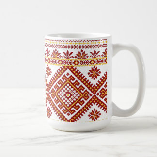 Tasse Klassiker Ukrainischer Kreuzstich Rot
