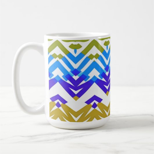 Tasse, Klassisches Zackenmotiv-Design Kaffeetasse (Links)
