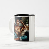 Tasse "Koffein und Vertrauen" (Vorderseite Links)