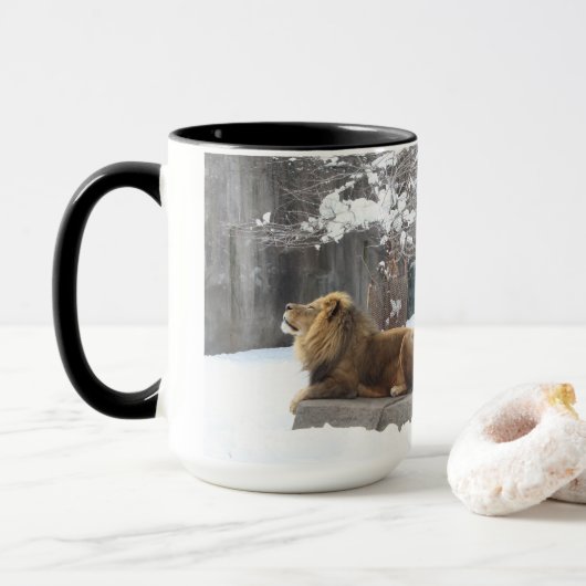 Tasse König im Schnee (Mit Donut)