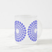 Tasse - Konzentrierte Kreise in blauen Perlen (VorderseiteRechts)