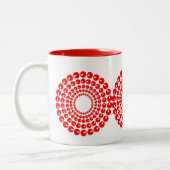 Tasse - Konzentrierte Kreise in roten Beads (Links)