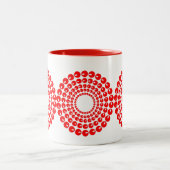 Tasse - Konzentrierte Kreise in roten Beads (Mittel)