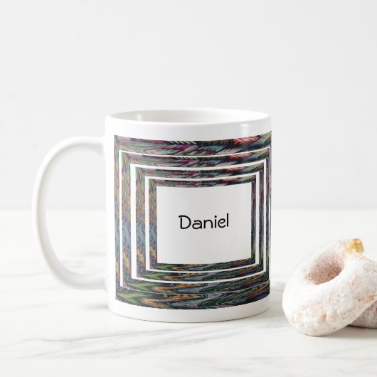 Tasse - Konzentrierte Rahmen mit Namen (Mit Donut)