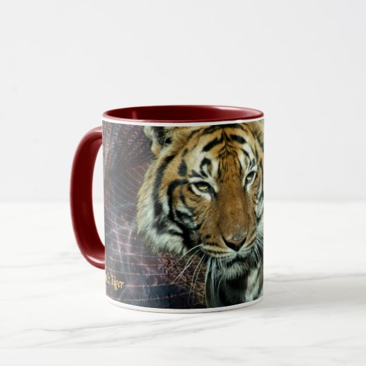 Tasse: Kosmischer Tiger (Ringer) Tasse (Vorderseite Links)