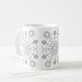 Tasse - Kreise und Sterne Mandala to Color (Vorderseite Links)
