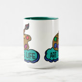Tasse 'Kunst ist Leben' (Zentrum)