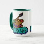 Tasse 'Kunst ist Leben' (Vorderseite Links)