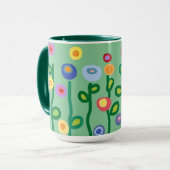 Tasse künstlerischer Blume (Vorderseite Links)