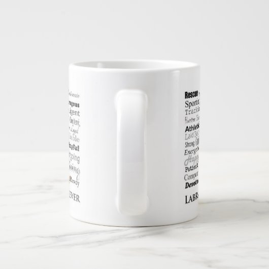 Tasse "Labrador Merkmale" (Rückseite)