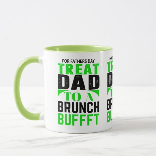 Tasse 'Lade Papa zum Brunch-Buffet ein - Vatertag' (Links)