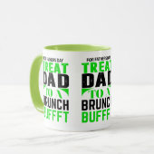Tasse 'Lade Papa zum Brunch-Buffet ein - Vatertag' (Vorderseite Links)