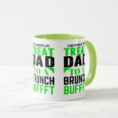 Tasse 'Lade Papa zum Brunch-Buffet ein - Vatertag' (VorderseiteRechts)