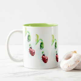 Tasse: Ladybugs Nordamerikanische Blume Zweifarbige Tasse