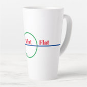 Tasse Latte (Flat Earth) RFPMDesign ©️ 2024 (Rechte Ecke)