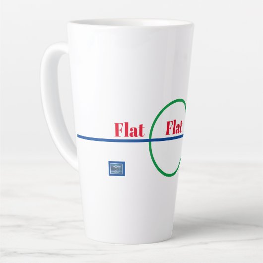 Tasse Latte (Flat Earth) RFPMDesign ©️ 2024 (Linke Ecke)