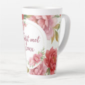 Tasse latte florale Petit mot doux (Rechte Ecke)
