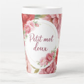 Tasse latte florale Petit mot doux (Vorderseite)