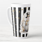 Tasse Latte Groß Snowman and Stripes Var01 (Linke Ecke)
