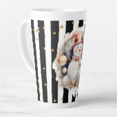Tasse Latte Groß Snowman and Stripes Var02 (Linke Ecke)