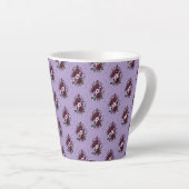 Tasse Latte Veilchenstrauß (Rechte Ecke)