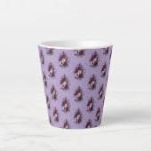 Tasse Latte Veilchenstrauß (Vorderseite)
