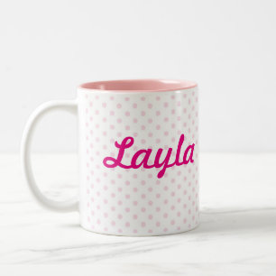 ♥ TASSE ♥ LAYLA weißes rosa girly Geschenk de