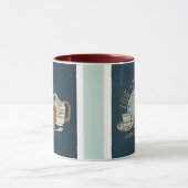 Tasse 'Lebe das Leben mit Würze' in Blau/Maroon (Zentrum)