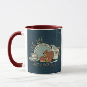 Tasse 'Lebe das Leben mit Würze' in Blau/Maroon (Links)