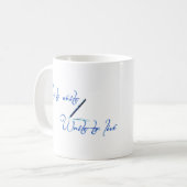 Tasse 'Lebe um zu schreiben' (Vorderseite Links)