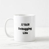 Tasse 'Lebensfehlerbehebung' – Lustiges Geschenk f (Links)