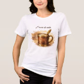 Tasse l'encre du matin Tri-Blend shirt (Vorderseite)