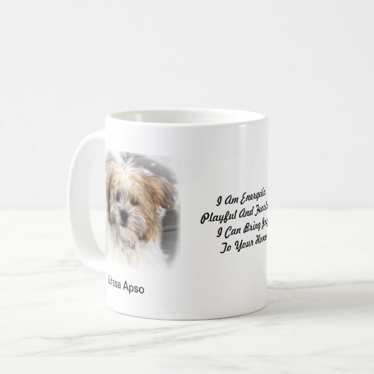 Tasse Lhasas Apso - mit zwei Bildern und einem (Vorderseite Links)