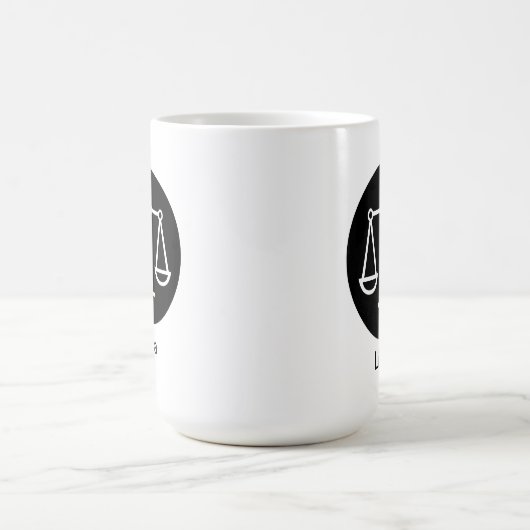 Tasse - Libra (schwarzer Kreis) (Mittel)