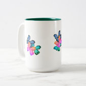 Tasse: Liebe des Schmetterlings Zweifarbige Tasse (Vorderseite Links)