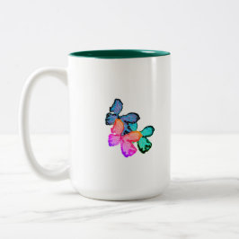 Tasse: Liebe des Schmetterlings Zweifarbige Tasse