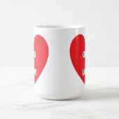 Tasse Liebe Gott ist Liebe Rotes Herz (Mittel)