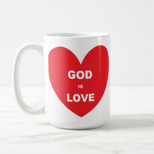 Tasse Liebe Gott ist Liebe Rotes Herz