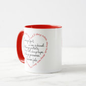 Tasse - Liebe ist geduldiges Wort-Herz (Vorderseite Links)
