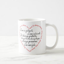 Tasse - Liebe ist geduldiges Wort-Herz